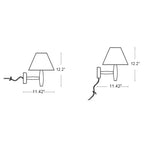 Minimalist European Glass and Solid Wood 1-Light Wall Sconce