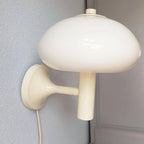 Nordic Vintage White Glass Dome Mushroom Wall Sconce Lamp with Single Light