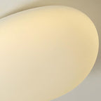 Nordic Minimalist Cobblestone LED Flush Mount Ceiling Light with Lampshade