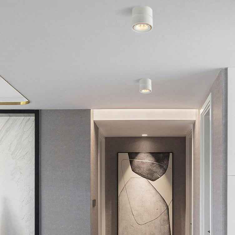 Contemporary Adjustable Aluminum LED Flush Mount Ceiling Light for Living Room