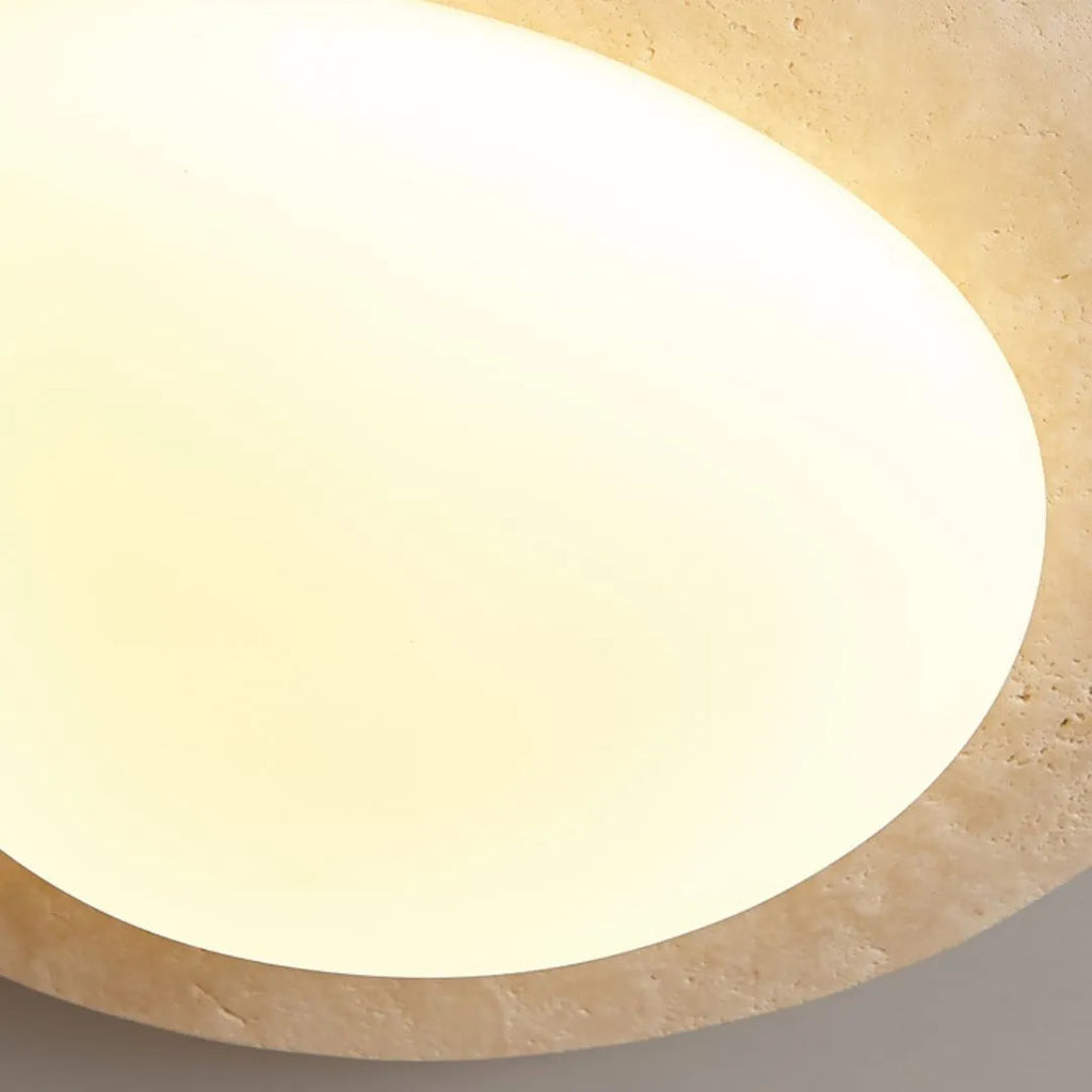 Calla - Cream Travertine LED Ceiling Lamp