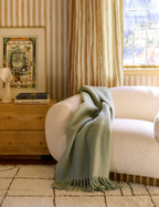 Sable Throw Blanket | Faux Mohair, Soft Tassels
