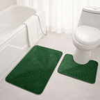Bath Mat Set Memory Foam Velvet Non Slip 50.8x78.7 cm U Contour