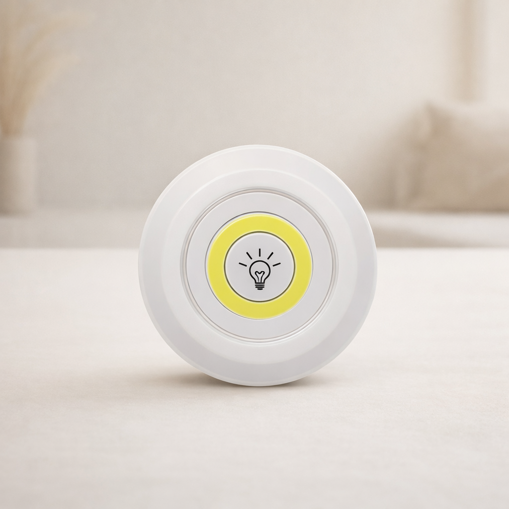 LED Light Battery Operated Remote Control Adjustable Brightness Self Adhesive
