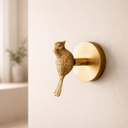 Coat Hook Wall Mounted Solid Copper Animal Head Gold Indoor Storage