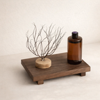 Wooden Display Tray Raised Platform Stand Natural Wood Minimalist