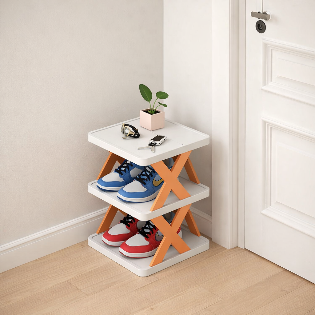 Shoe Rack Multi Layer PP Closet Storage Space Saving Entryway Organizer Stand