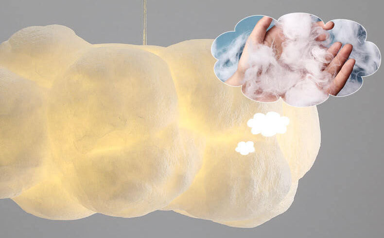 Cloud-Inspired 1-Light LED Pendant Fixture