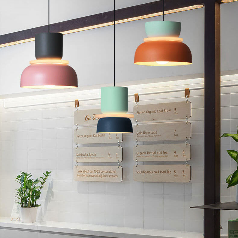 Nordic Zinc Alloy Dual-tone Dome Pendant Light LED 1-light