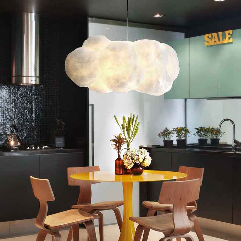 Cloud-Inspired 1-Light LED Pendant Fixture