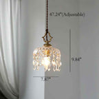 Antique-Inspired Floral Crystal Single Pendant Light