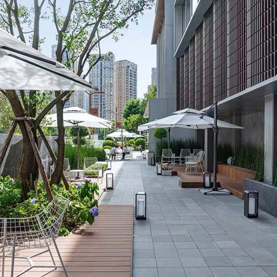 Contemporary Square Stainless Steel Acrylic LED Waterproof Landscape Light for Outdoor Patios