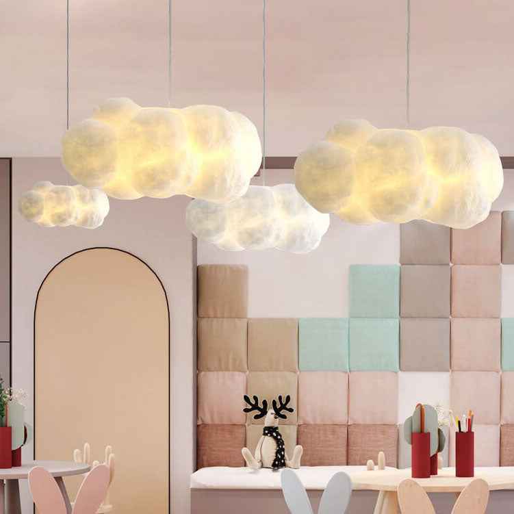 Cloud-Inspired 1-Light LED Pendant Fixture
