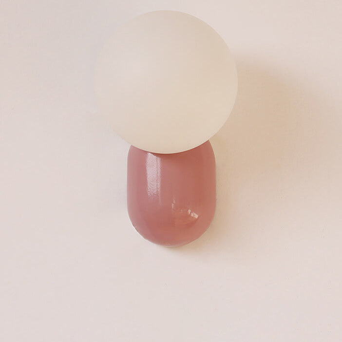 Modern Glass Globe Wall Light | 1-Light