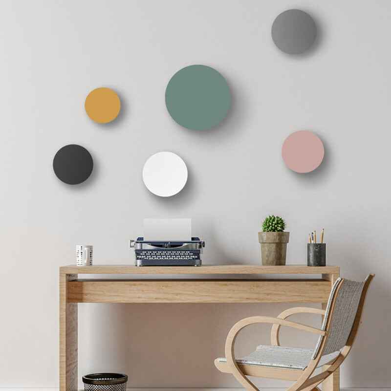 Contemporary Colorful Round Iron LED Wall Sconce