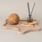 Bela Irregular Stone Tray | Handcrafted Natural Ochre Design