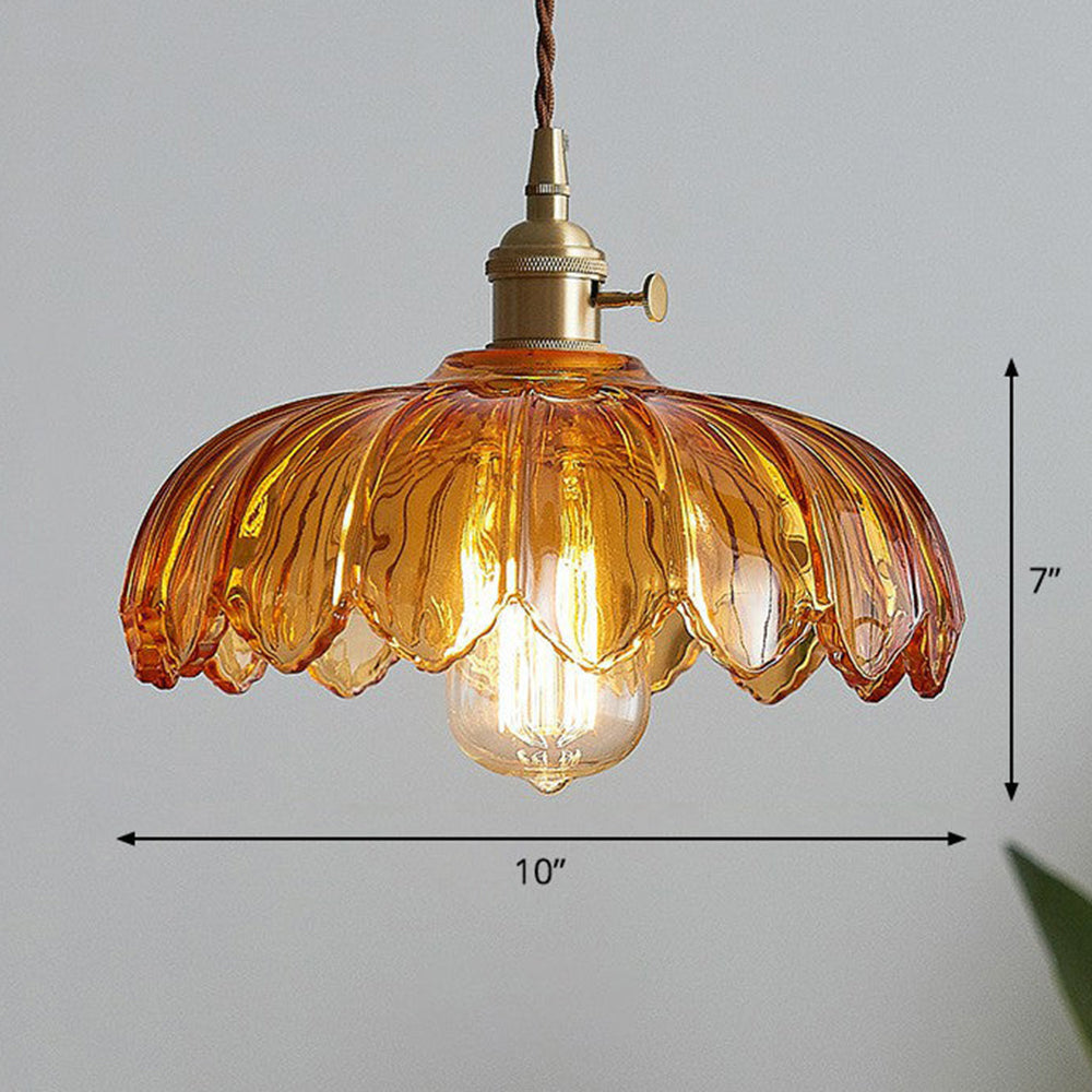 Bela Pendant Light | Floral Glass Design, E27 Fitting