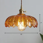 Bela Pendant Light | Floral Glass Design, E27 Fitting