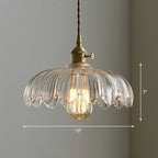 Bela Pendant Light | Floral Glass Design, E27 Fitting