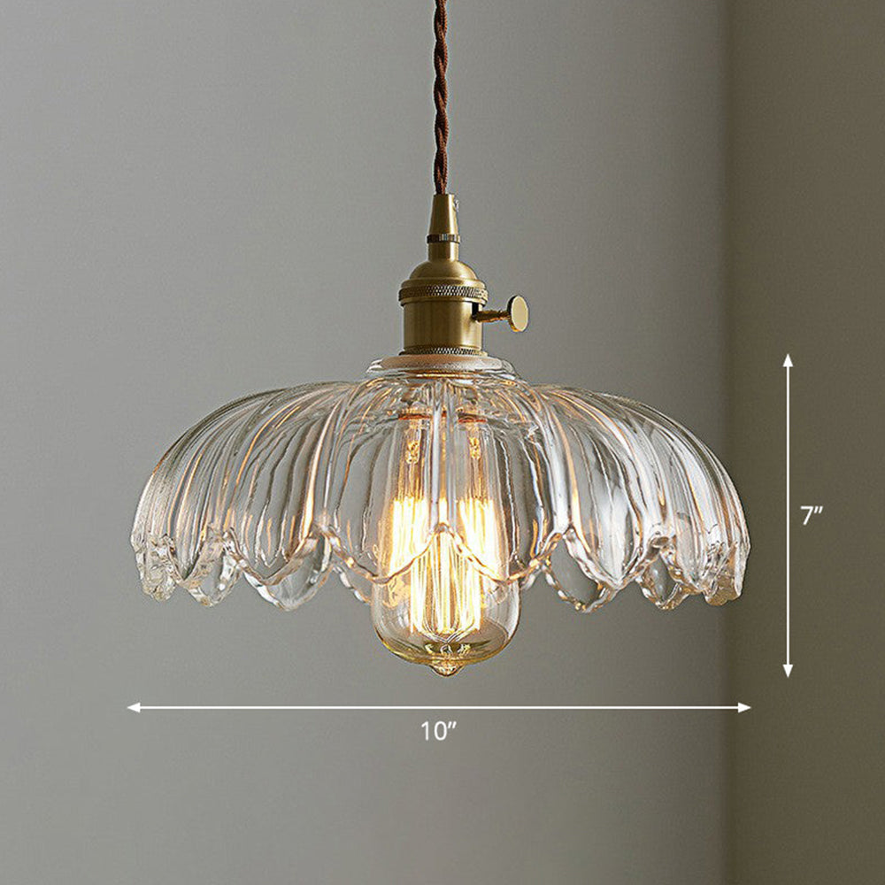 Bela Pendant Light | Floral Glass Design, E27 Fitting