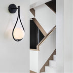 Contemporary 1-Light Globe Water Drop Wall Sconce - Dual Design