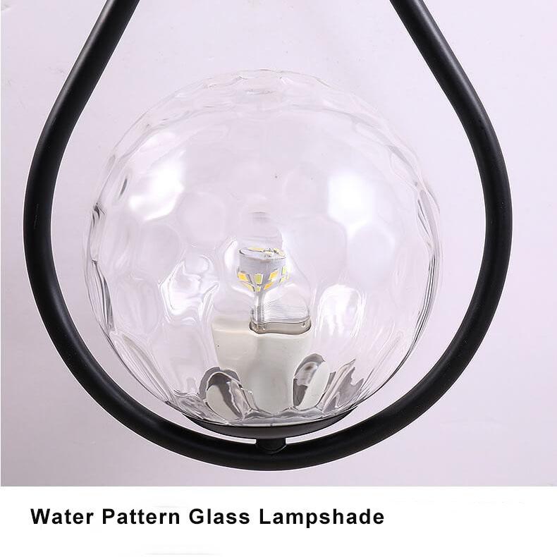Contemporary 1-Light Globe Water Drop Wall Sconce - Dual Design