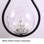 Contemporary 1-Light Globe Water Drop Wall Sconce - Dual Design