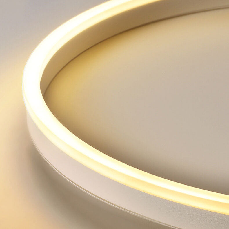 Nordic Minimalist Circular LED Flush Mount Ceiling Light with Iron and Acrylic Design