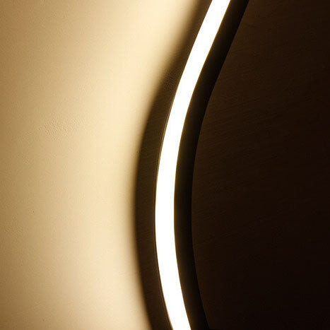 Contemporary Curved LED Wall Sconce Lamp in Long Aluminum Snake Design