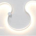 Contemporary Curved LED Wall Sconce Lamp in Long Aluminum Snake Design