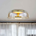 Bela Glass LED Ceiling Light | Modern Amber & Smoke Grey Finish