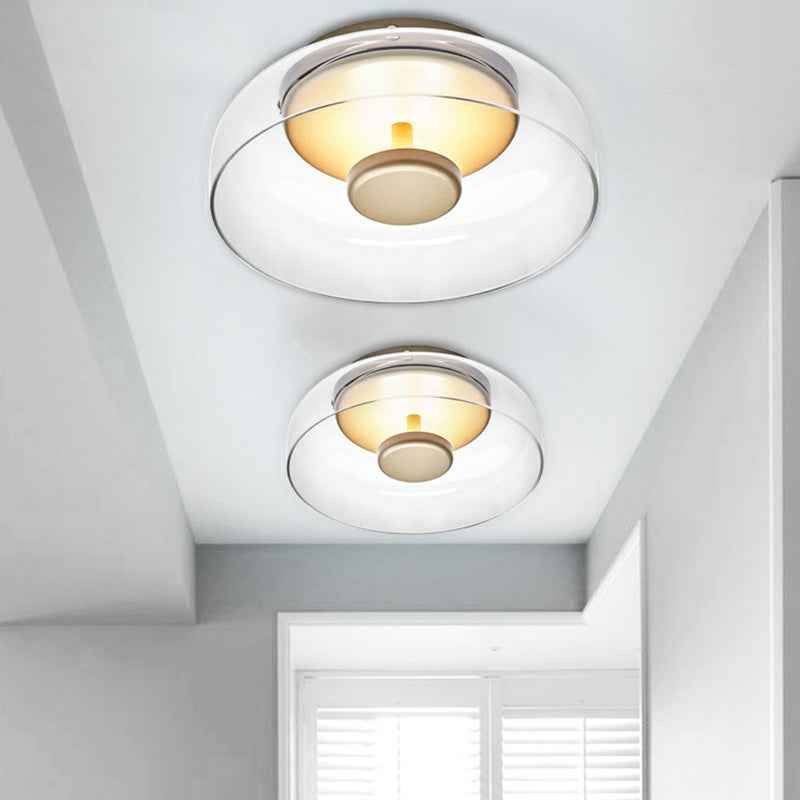 Bela Flushmount Ceiling Lamp | Glass LED, Smoke Grey or Amber