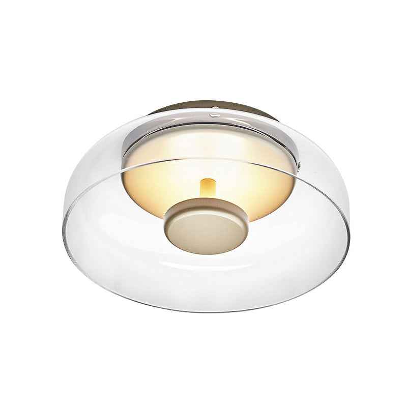 Bela Flushmount Ceiling Lamp | Glass LED, Smoke Grey or Amber
