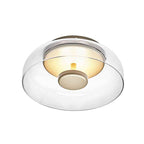 Bela Glass LED Ceiling Light | Modern Amber & Smoke Grey Finish