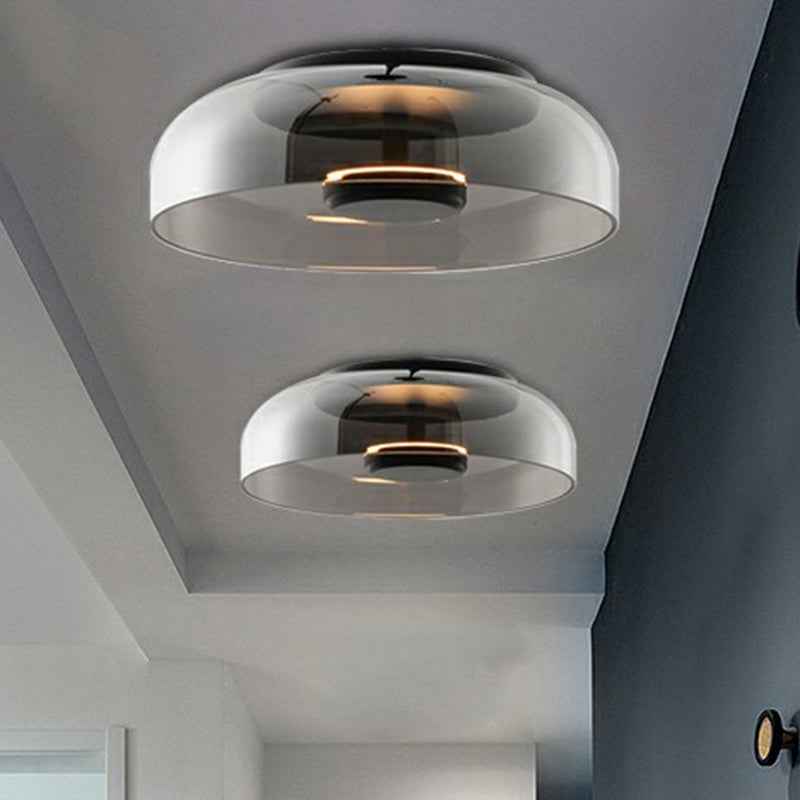 Bela Flushmount Ceiling Lamp | Glass LED, Smoke Grey or Amber