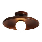 Bello Wooden Ceiling Light | Minimalist Semi-Flush Mount, Natural Wood