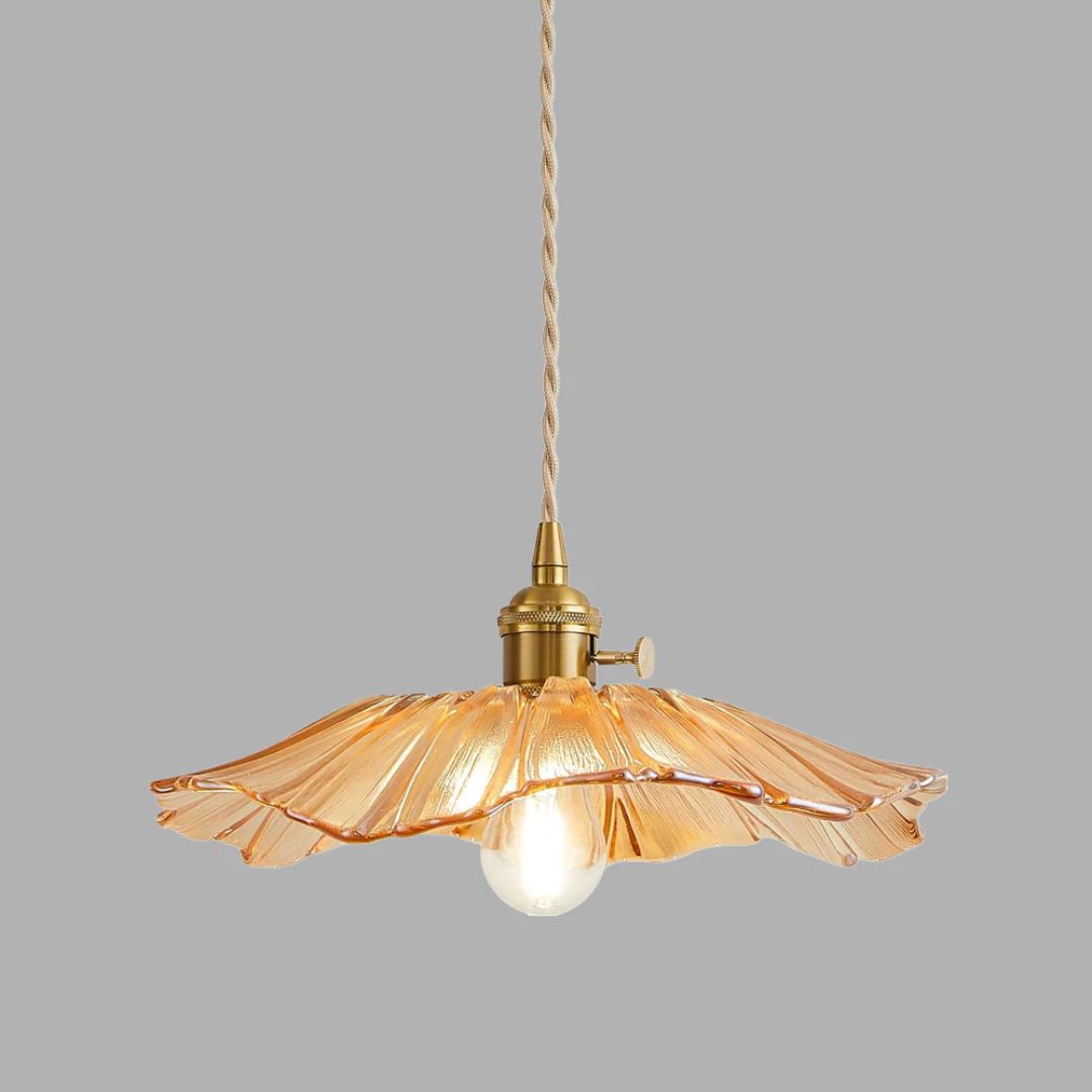Bela Glass Pendant Light | Flower Shape, Adjustable Length 150 cm
