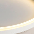 Nordic Minimalist Circular LED Flush Mount Ceiling Light with Iron and Acrylic Design