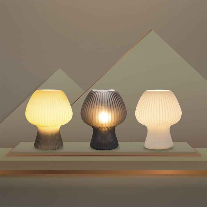 Bela Vintage Table Lamp | Ribbed Glass, Dimmable Glow