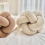 Bela Knot Cushion | Soft Bouclé Fabric, Sculptural Design