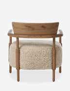 Bela Accent Chair | Solid Oak Frame, Natural Shearling Upholstery