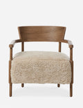 Bela Accent Chair | Solid Oak Frame, Natural Shearling Upholstery