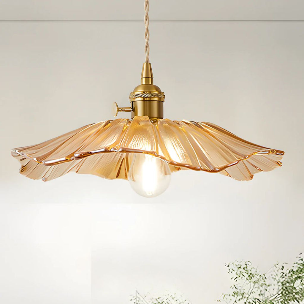 Bela Glass Pendant Light | Flower Shape, Adjustable Length 150 cm