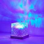 Aurora Water Ripple Projection Lamp with 16 Colors, USB Rechargeable Atmosphere Light for Bedroom and Living Room
