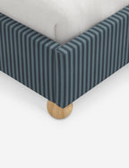 Mira Platform Bed | Ruffled Headboard, Custom Upholstery
