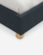 Mira Platform Bed | Ruffled Headboard, Custom Upholstery