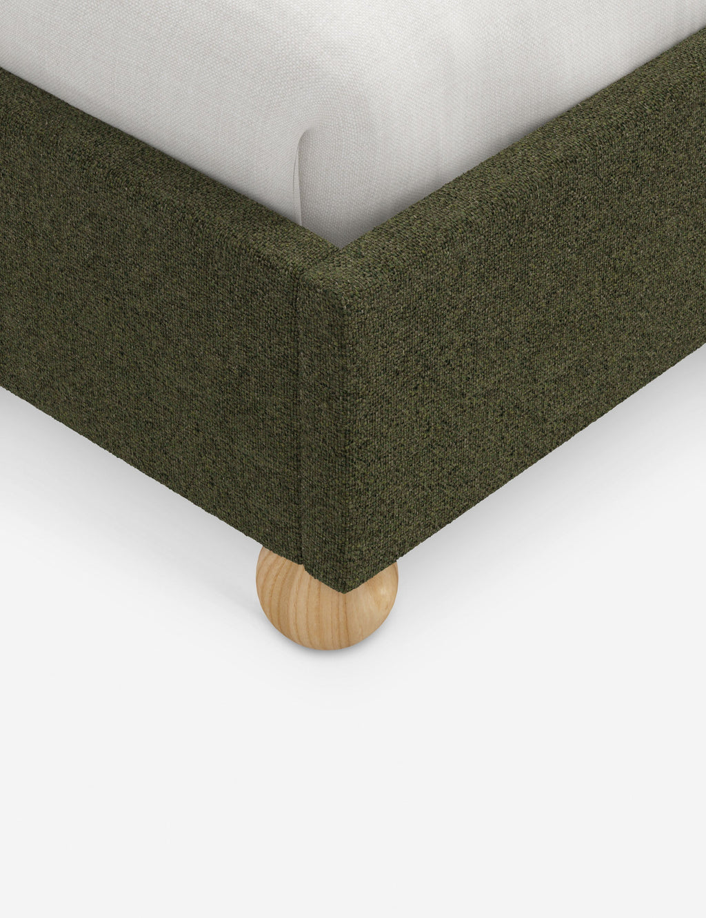 Mira Platform Bed | Ruffled Headboard, Custom Upholstery