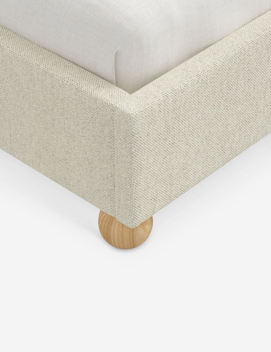 Mira Platform Bed | Ruffled Headboard, Custom Upholstery