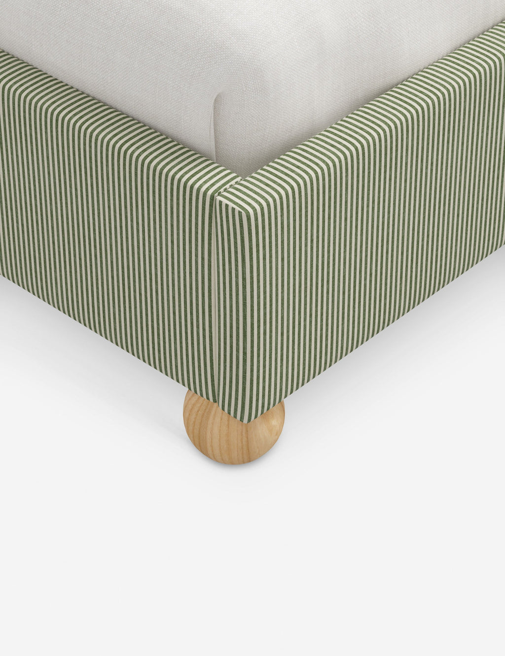 Mira Platform Bed | Ruffled Headboard, Custom Upholstery
