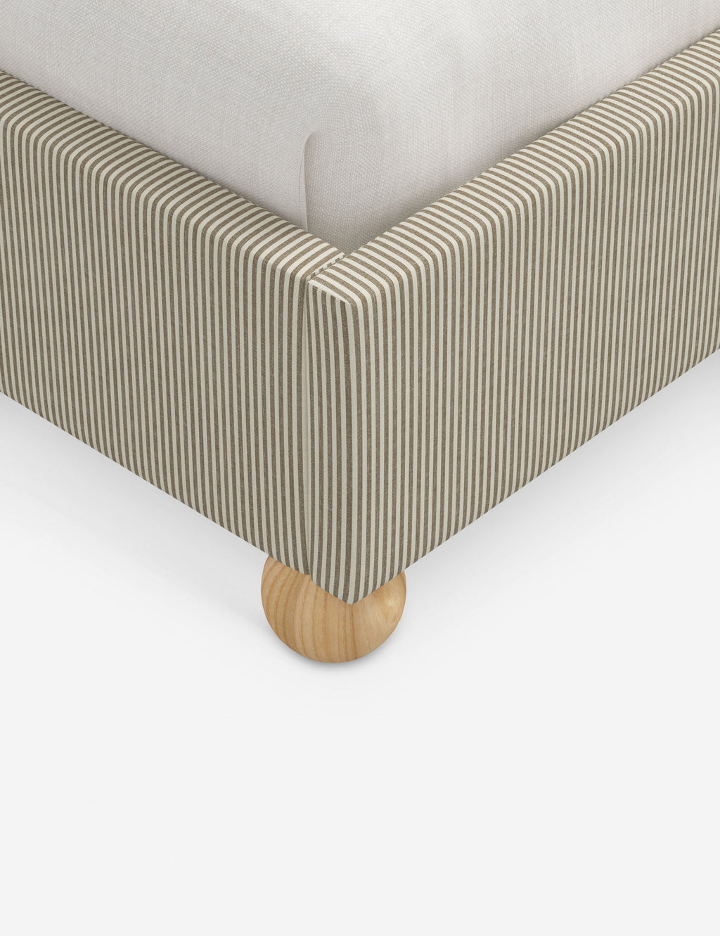 Mira Platform Bed | Ruffled Headboard, Custom Upholstery